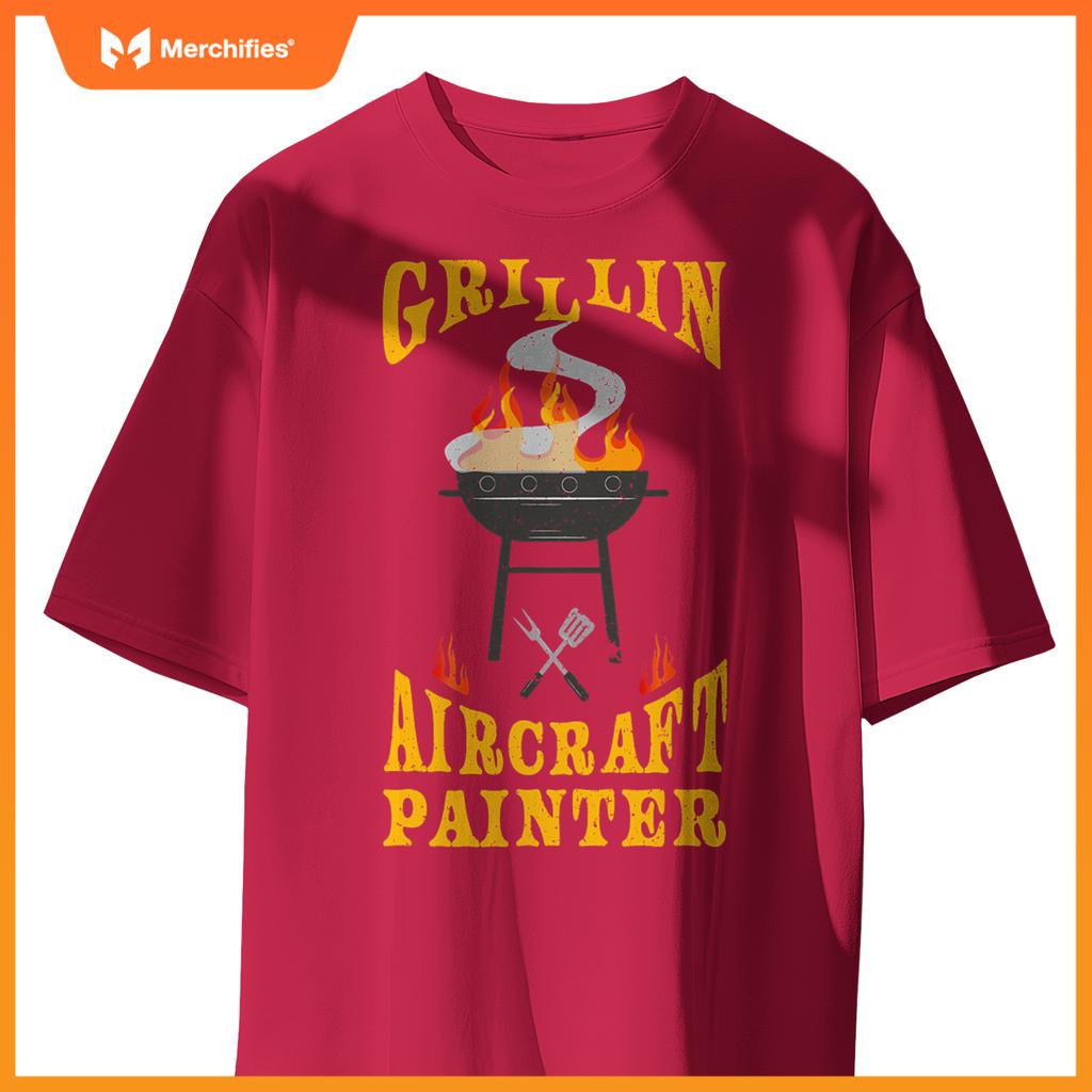 Aircraft Painter Bbq Grill Smoker & Barbecue Chef T-Shirt