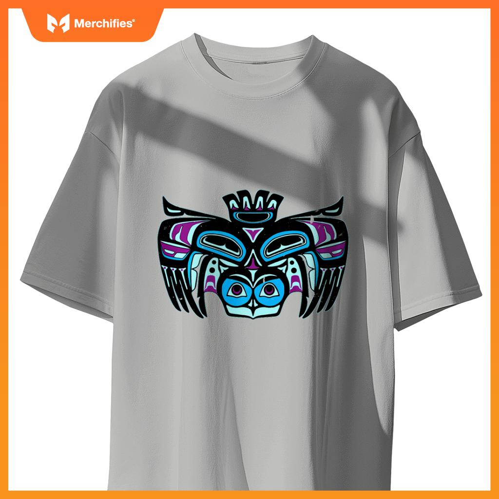 Alaska native american style tlingit haida indian owl spirit