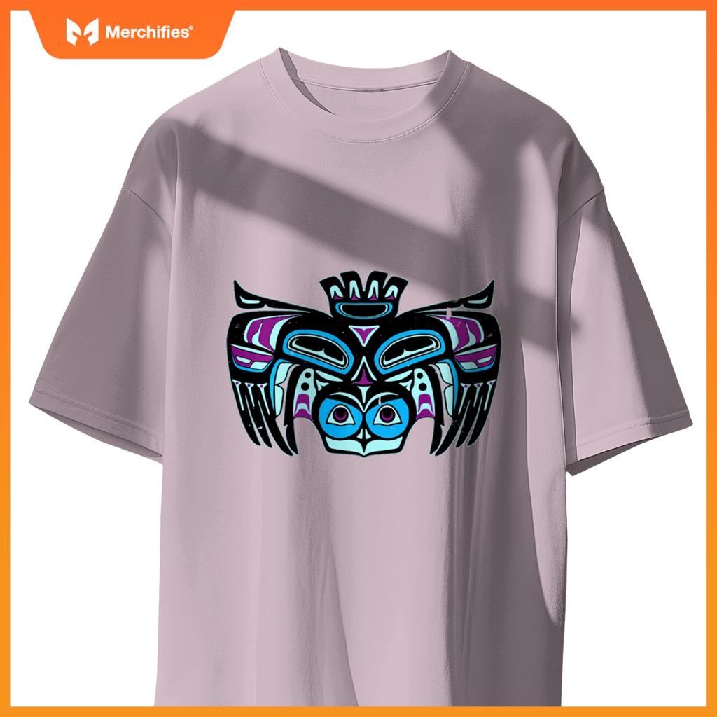 Alaska native american style tlingit haida indian owl spirit