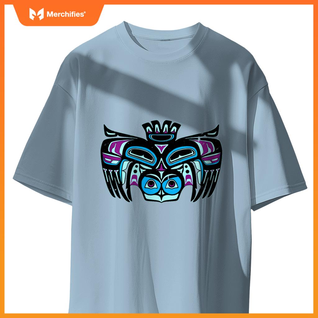 Alaska native american style tlingit haida indian owl spirit
