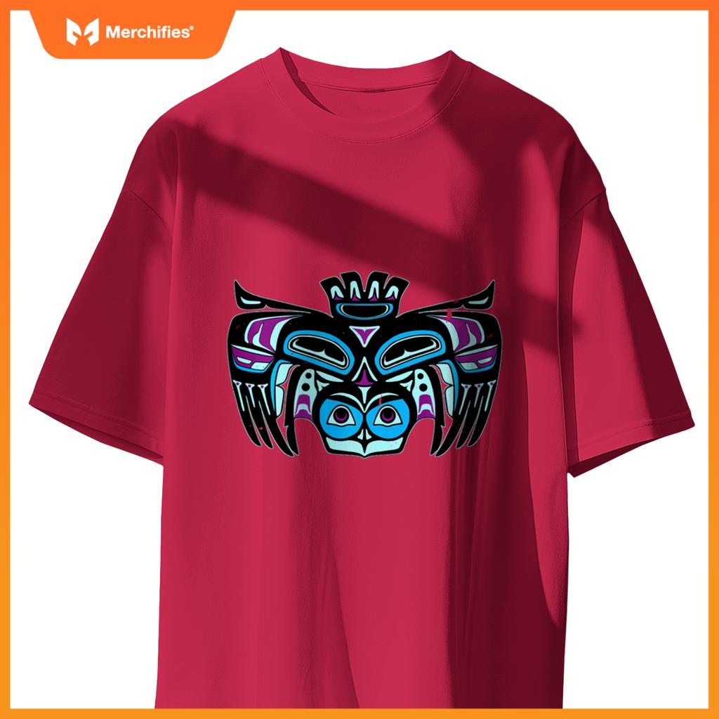 Alaska native american style tlingit haida indian owl spirit