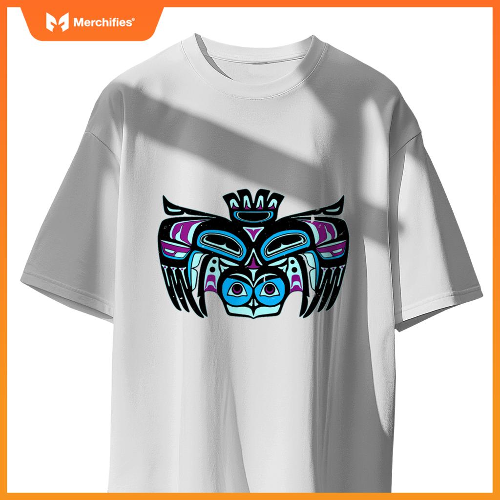 Alaska native american style tlingit haida indian owl spirit