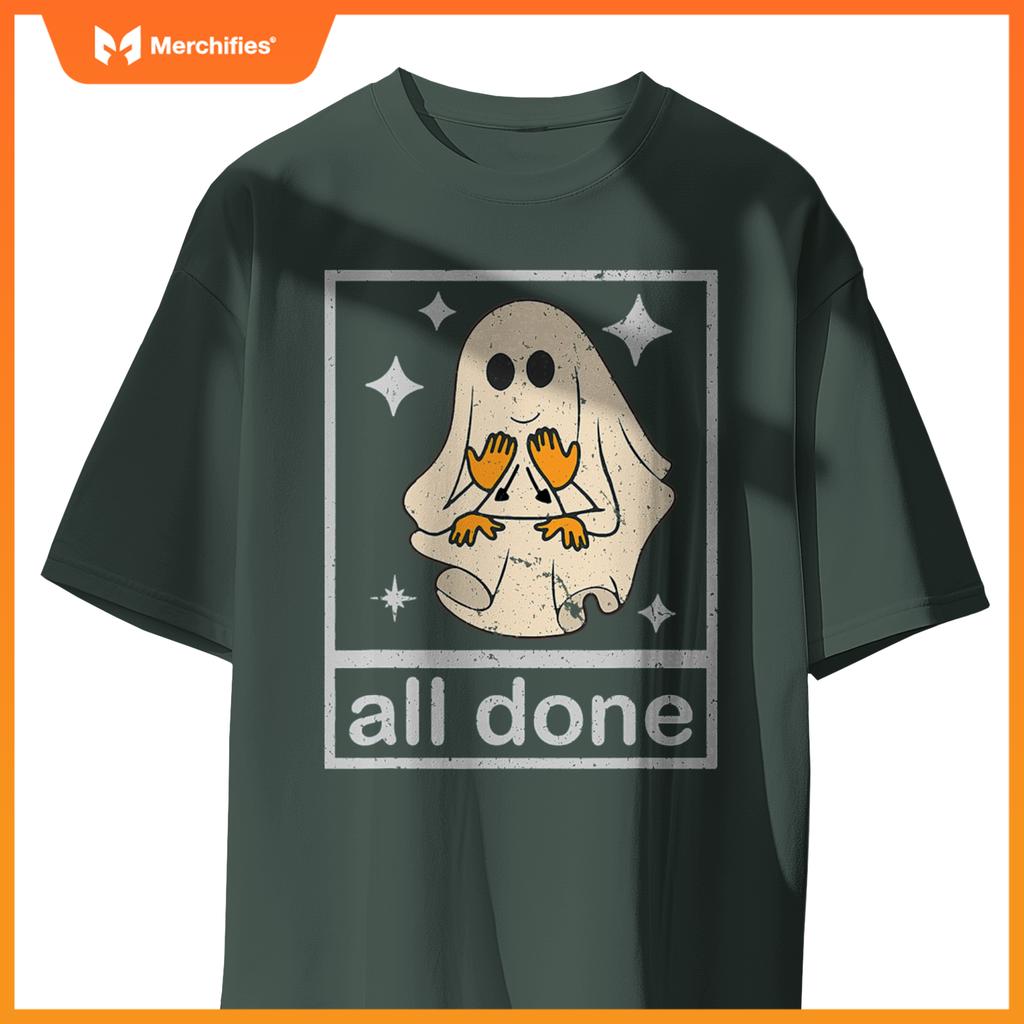 All done sign language speech pathology teacher halloween
