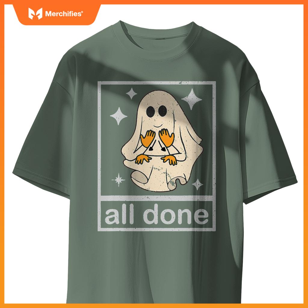 All done sign language speech pathology teacher halloween