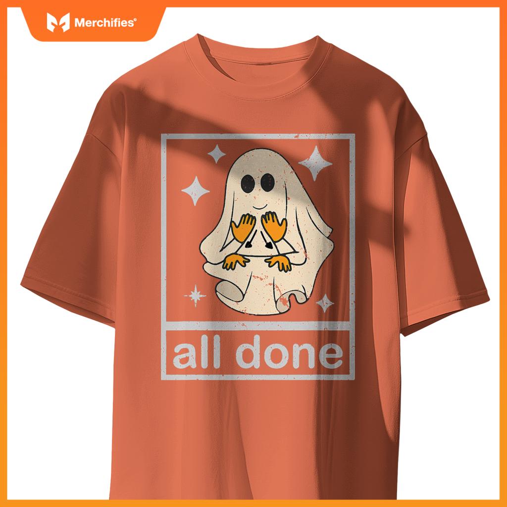 All done sign language speech pathology teacher halloween