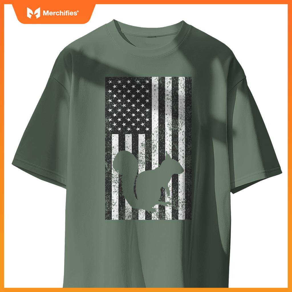 american squirrel hunter patriotic T-Shirt