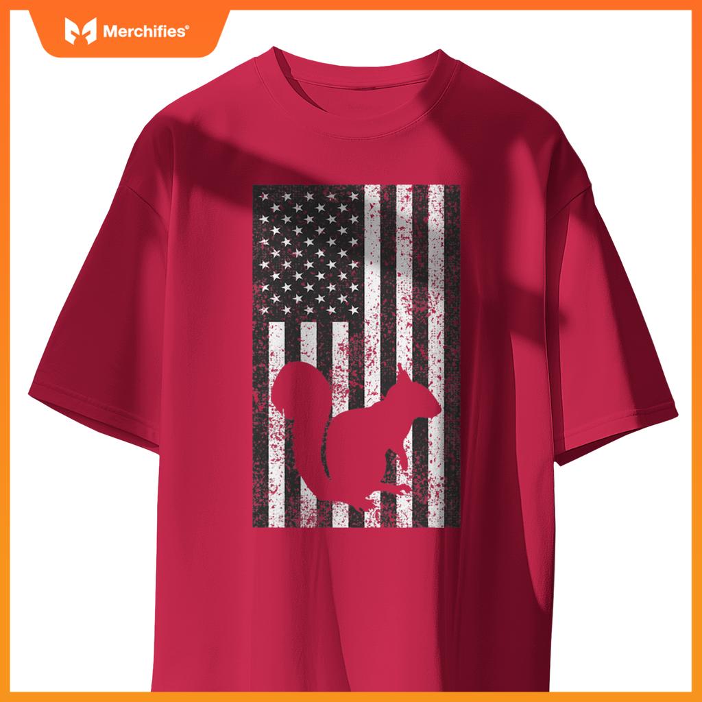 american squirrel hunter patriotic T-Shirt