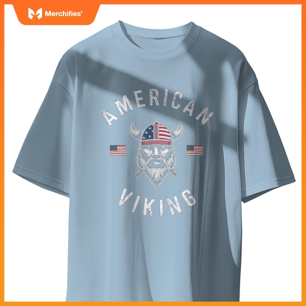 american viking norse heritage with patriotic pride artwork T-Shirt