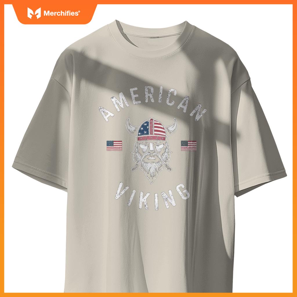 american viking norse heritage with patriotic pride artwork T-Shirt