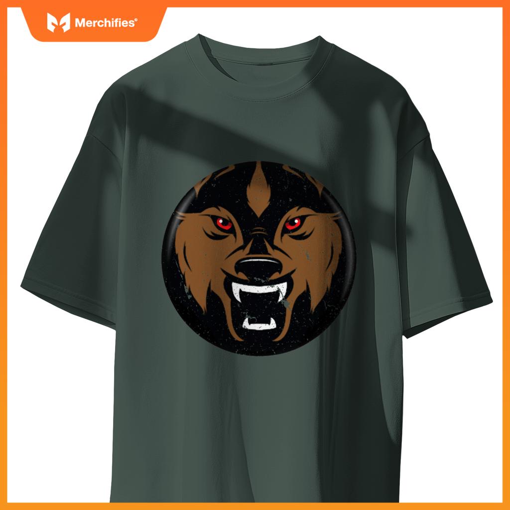 Angry Red Eyed Wolf Dog -  Back To School T-Shirt