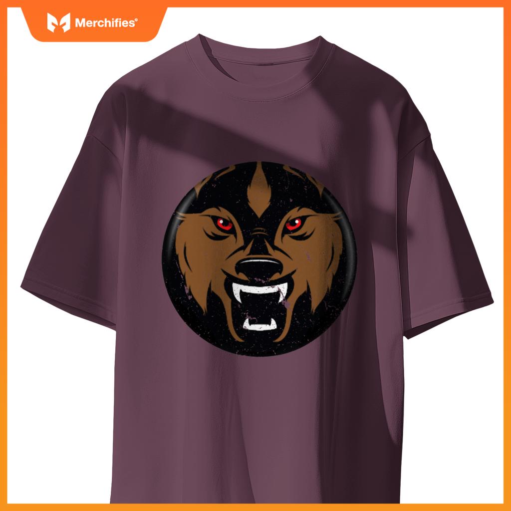 Angry Red Eyed Wolf Dog -  Back To School T-Shirt