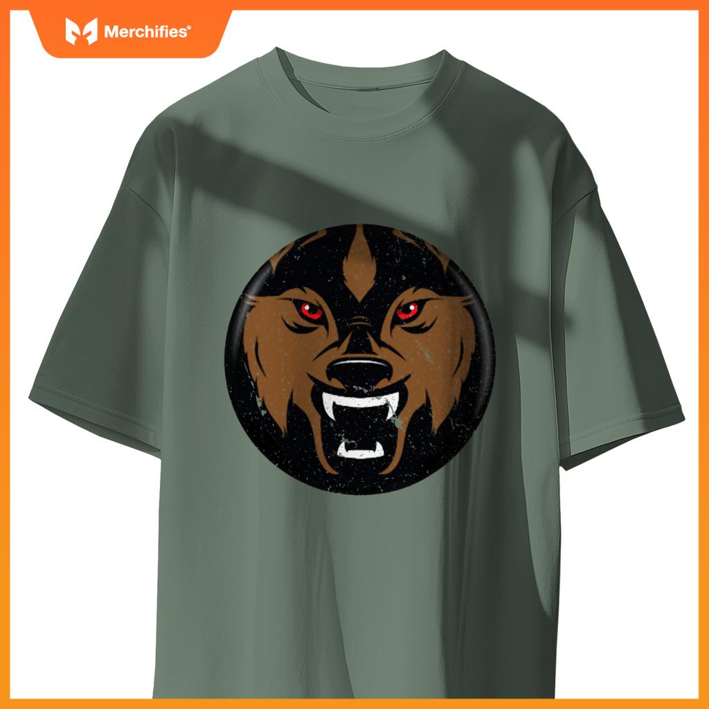 Angry Red Eyed Wolf Dog -  Back To School T-Shirt