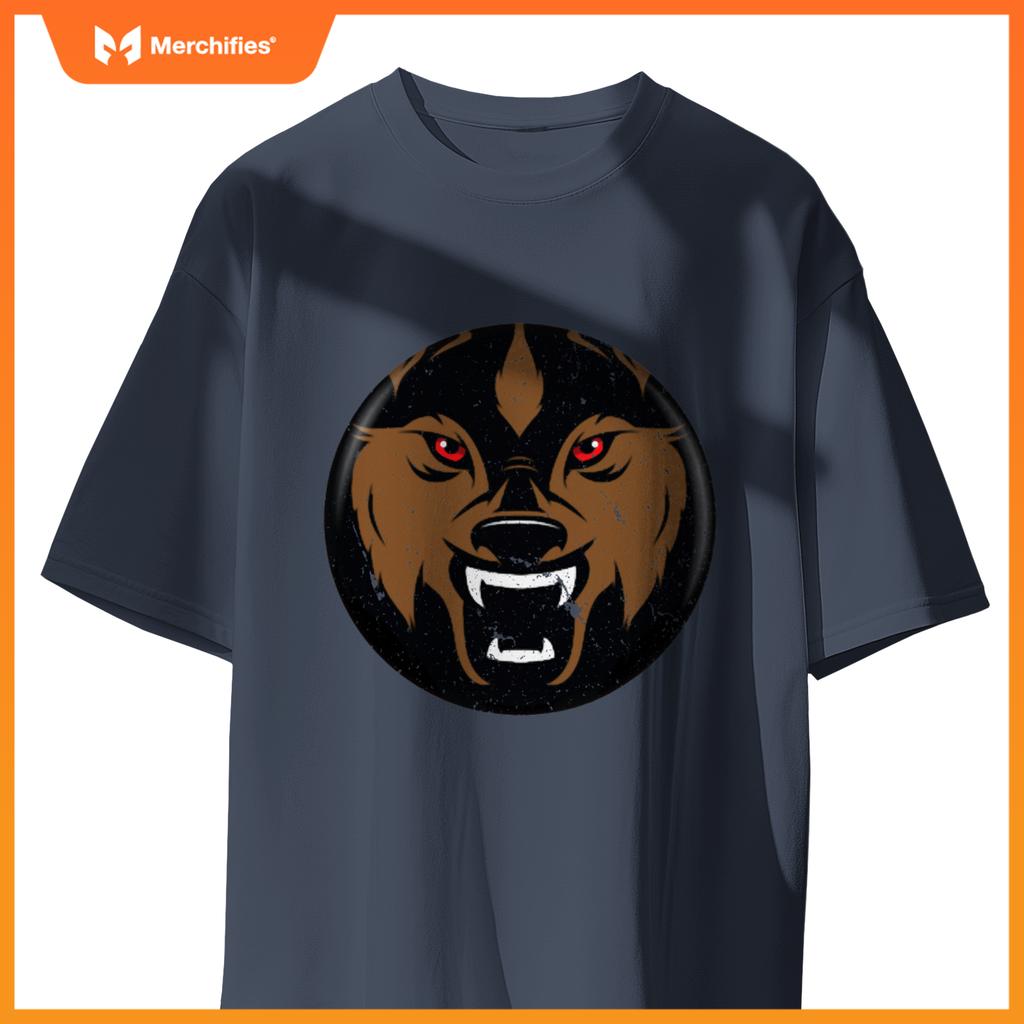 Angry Red Eyed Wolf Dog -  Back To School T-Shirt