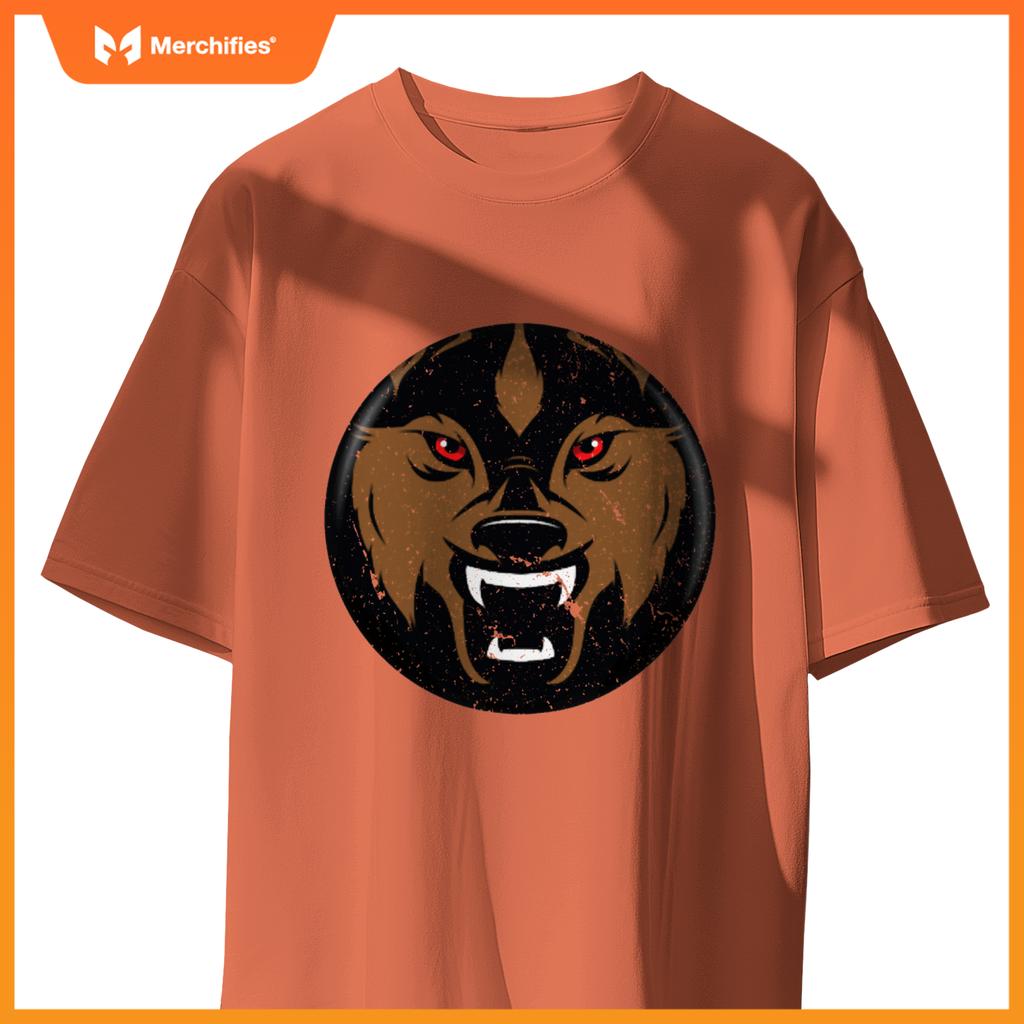 Angry Red Eyed Wolf Dog -  Back To School T-Shirt