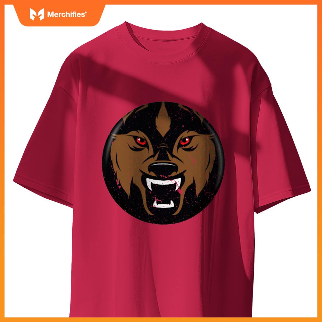 Angry Red Eyed Wolf Dog -  Back To School T-Shirt