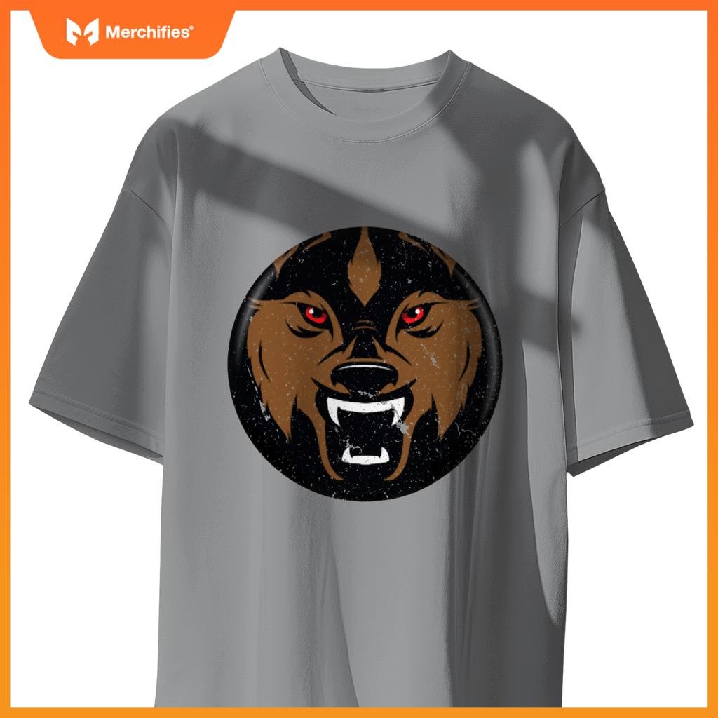 Angry Red Eyed Wolf Dog -  Back To School T-Shirt