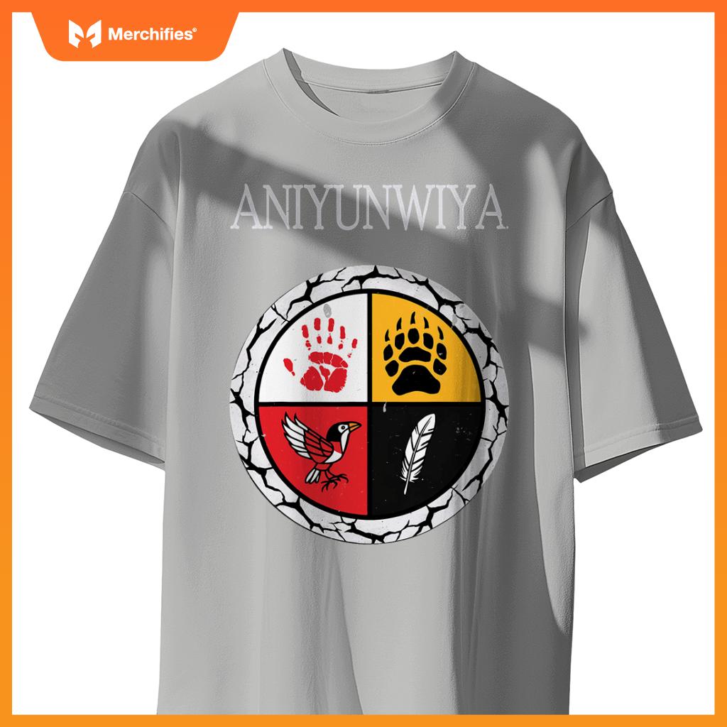 Aniyunwiya cherokee nation native american medicine wheel T-Shirt