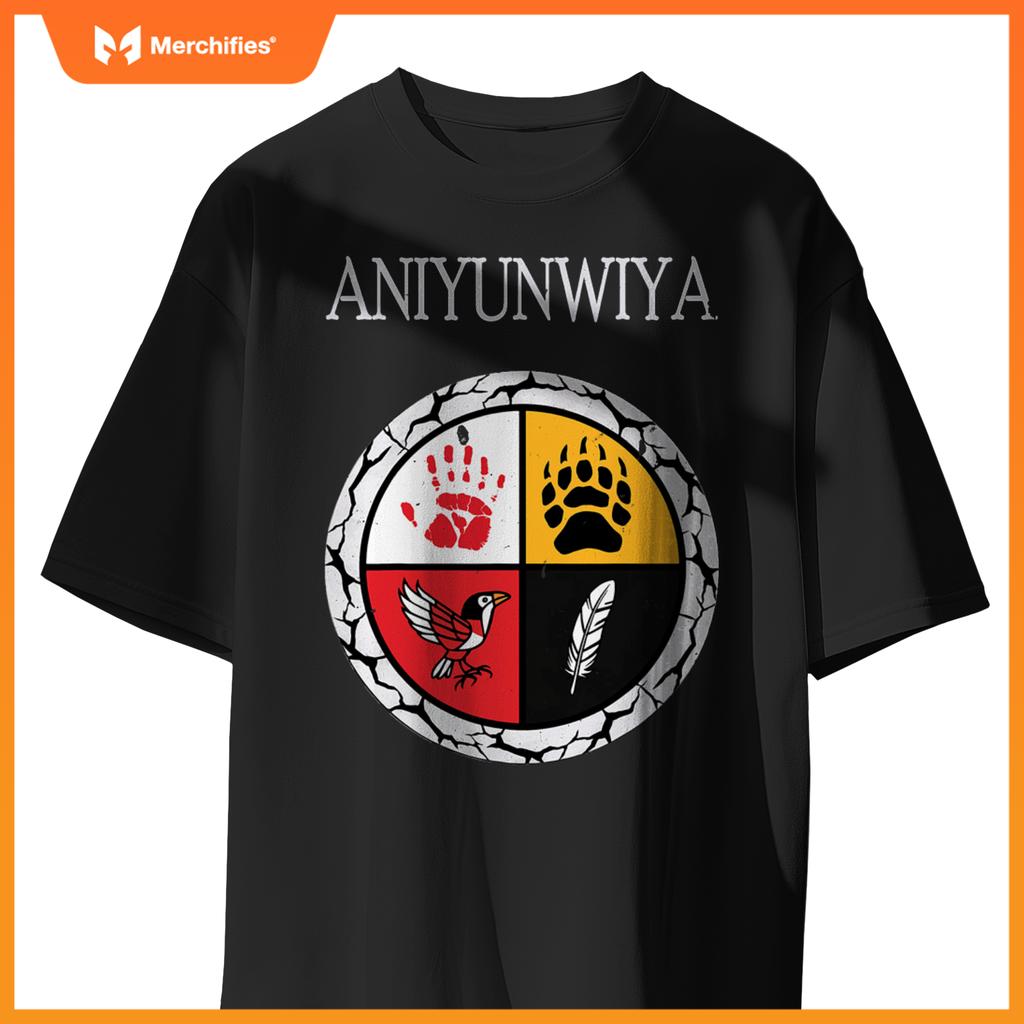 Aniyunwiya cherokee nation native american medicine wheel T-Shirt