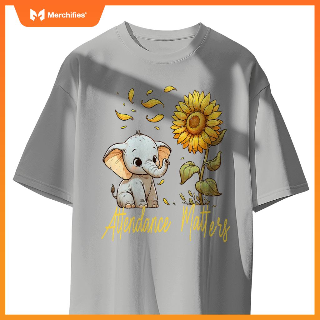 Attendance matters teacher back to school elephant sunflower
