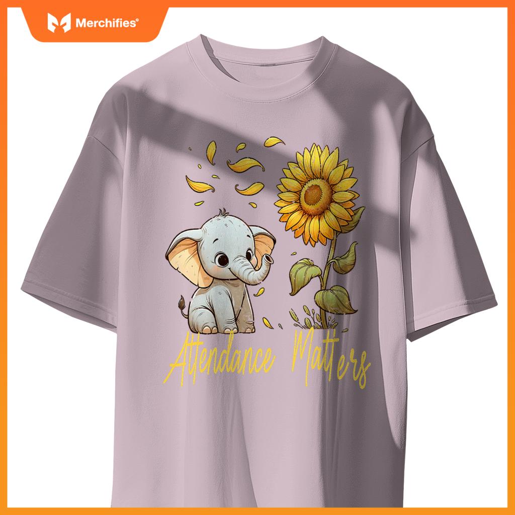 Attendance matters teacher back to school elephant sunflower