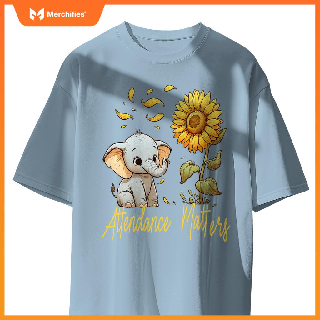 Attendance matters teacher back to school elephant sunflower