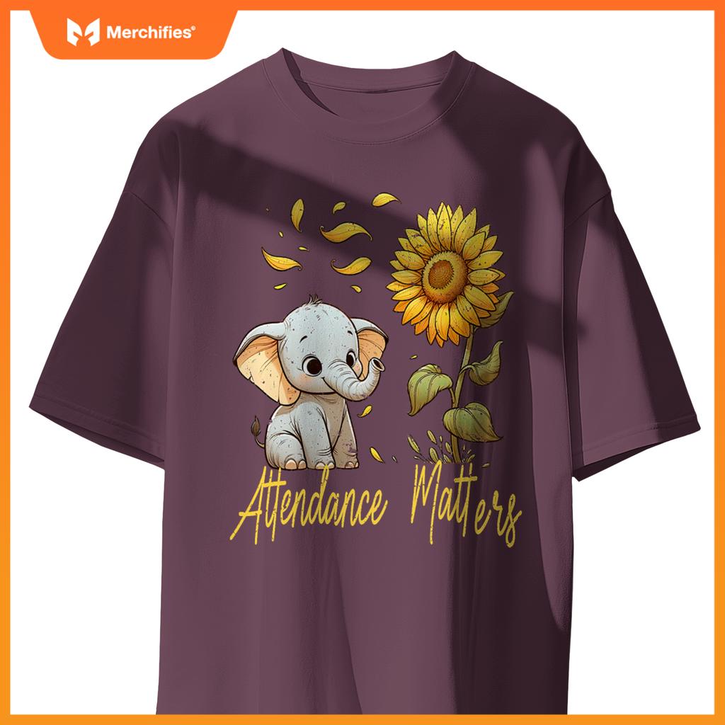 Attendance matters teacher back to school elephant sunflower
