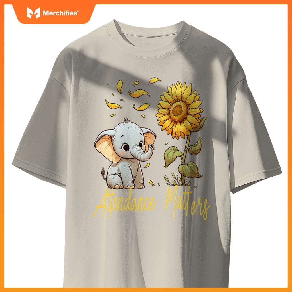 Attendance matters teacher back to school elephant sunflower