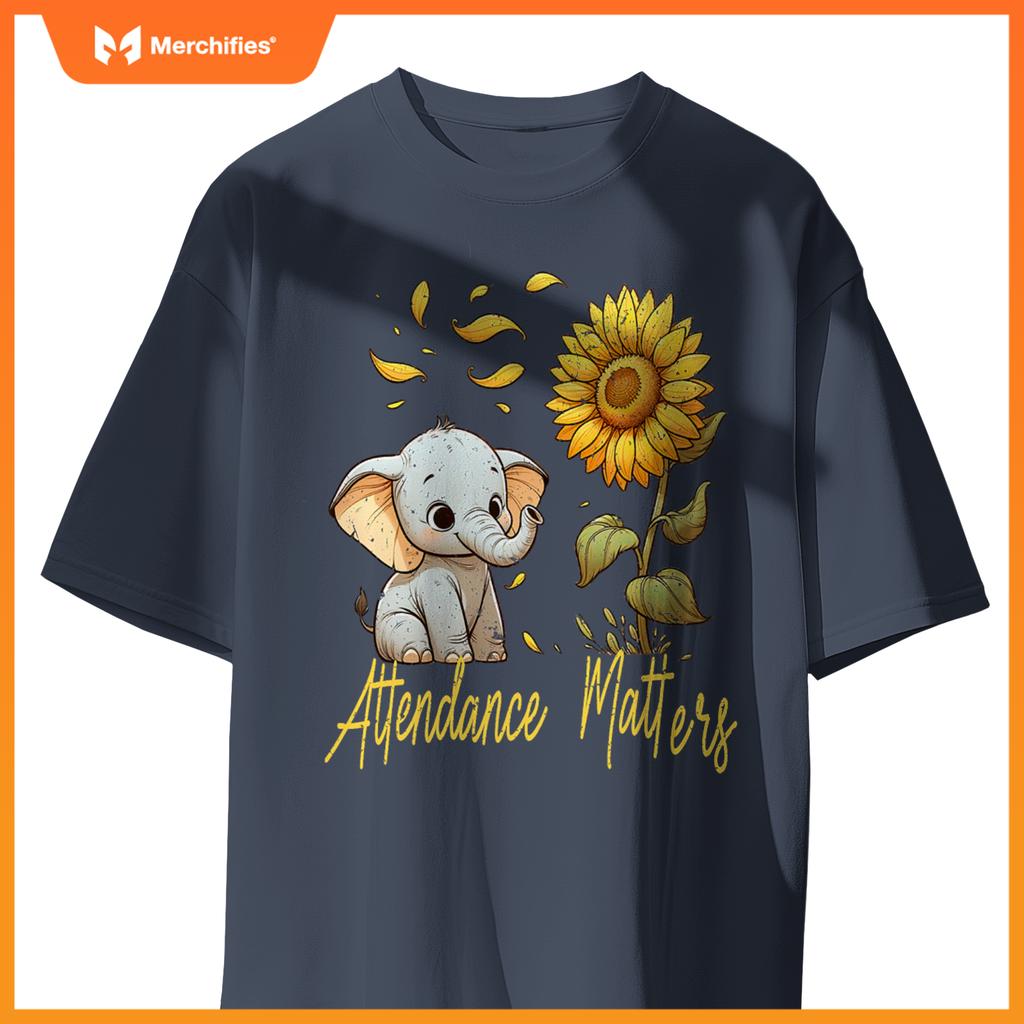 Attendance matters teacher back to school elephant sunflower