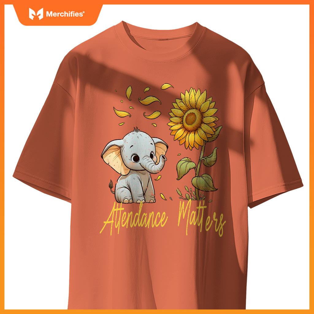Attendance matters teacher back to school elephant sunflower