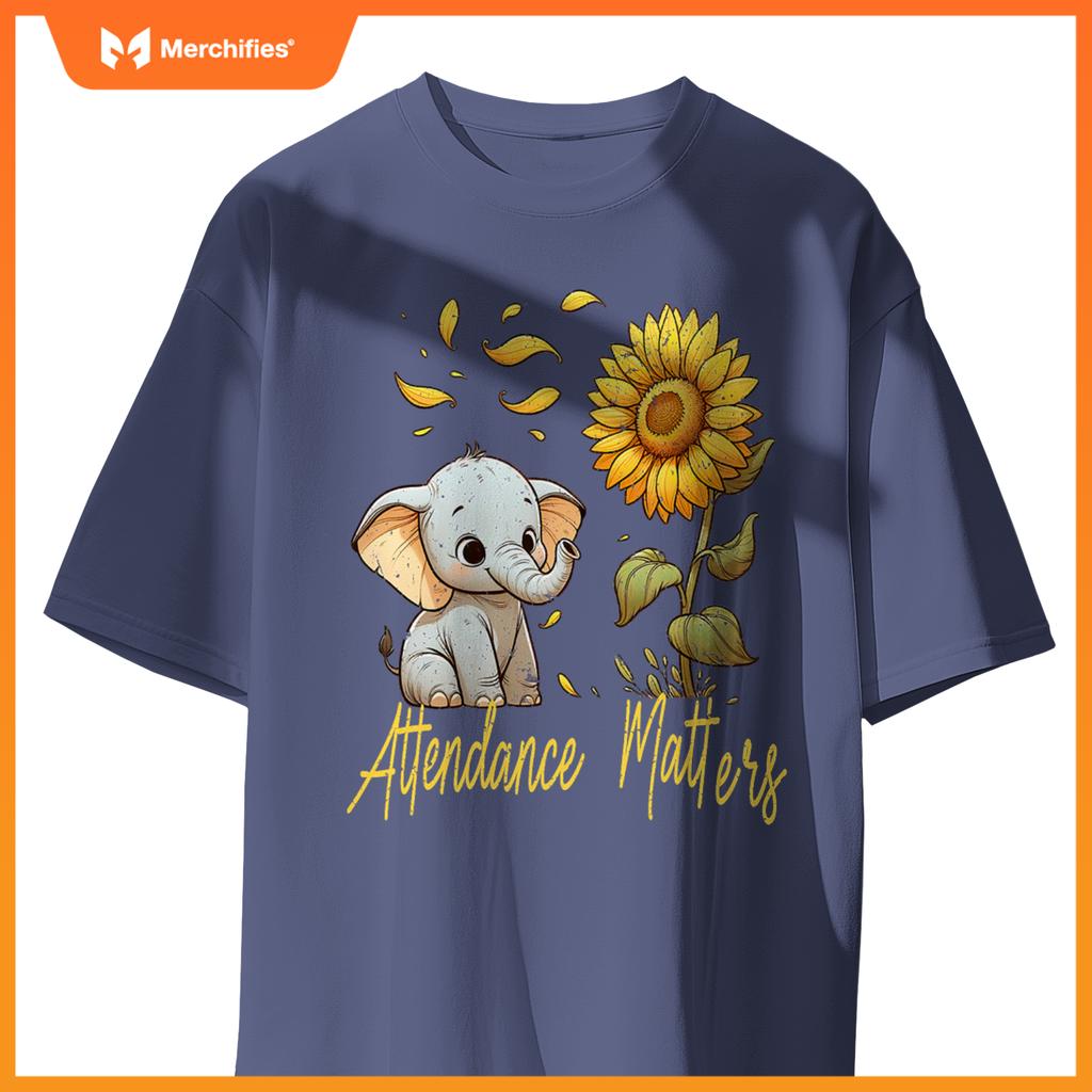 Attendance matters teacher back to school elephant sunflower