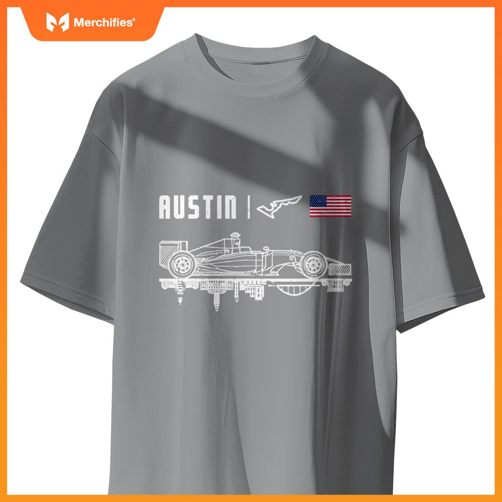 Austin Circuit Us America Mula Racing Race Car Fan Lovers T-Shirt
