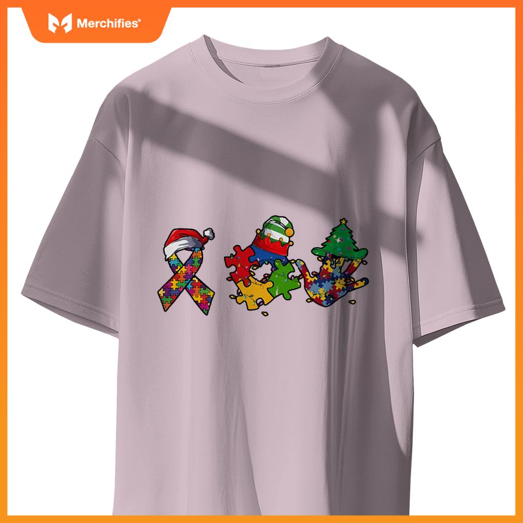 Autism puzzle pieces christmas lights teacher asd awareness