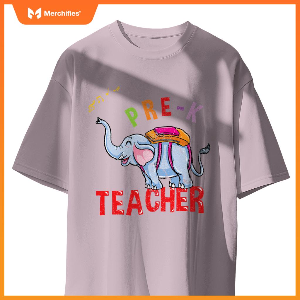 Back to school elephant pre-k teacher T-shirt