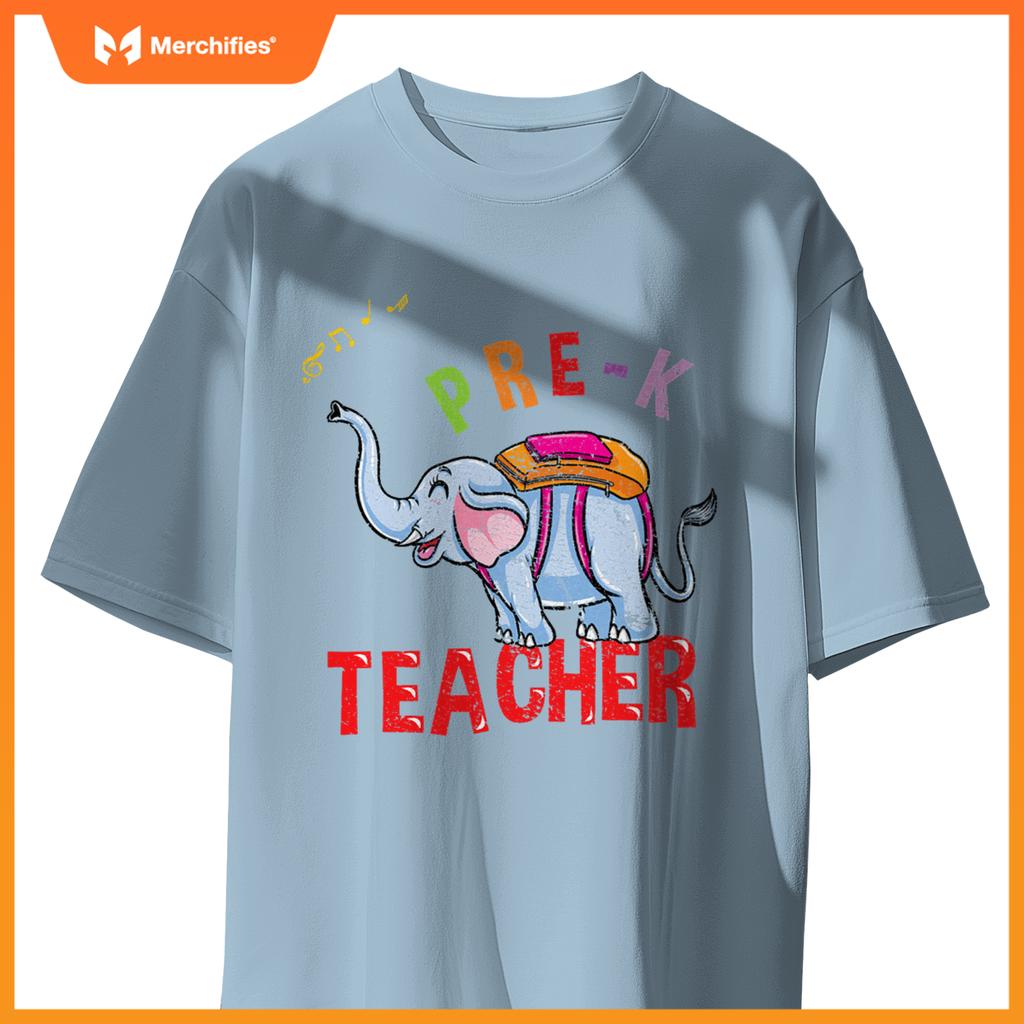 Back to school elephant pre-k teacher T-shirt