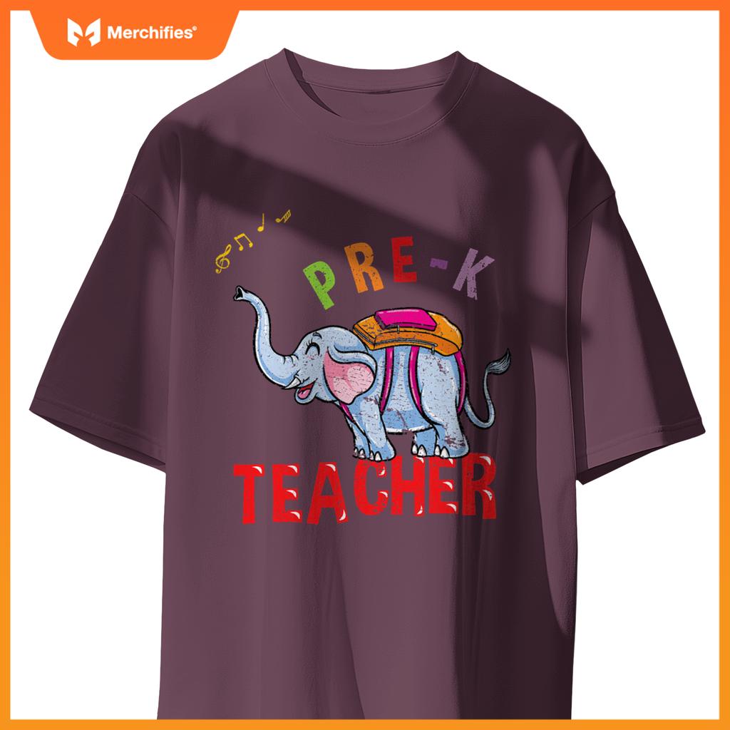 Back to school elephant pre-k teacher T-shirt