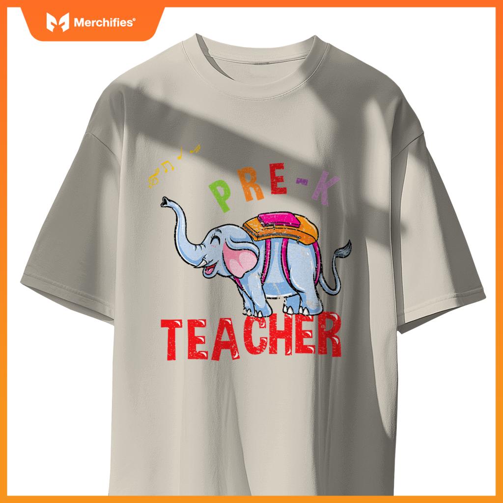 Back to school elephant pre-k teacher T-shirt