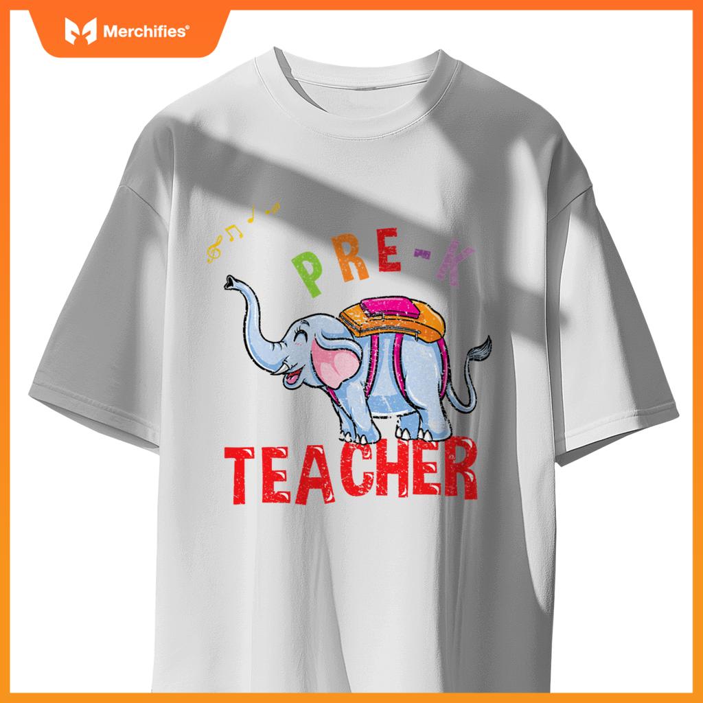 Back to school elephant pre-k teacher T-shirt