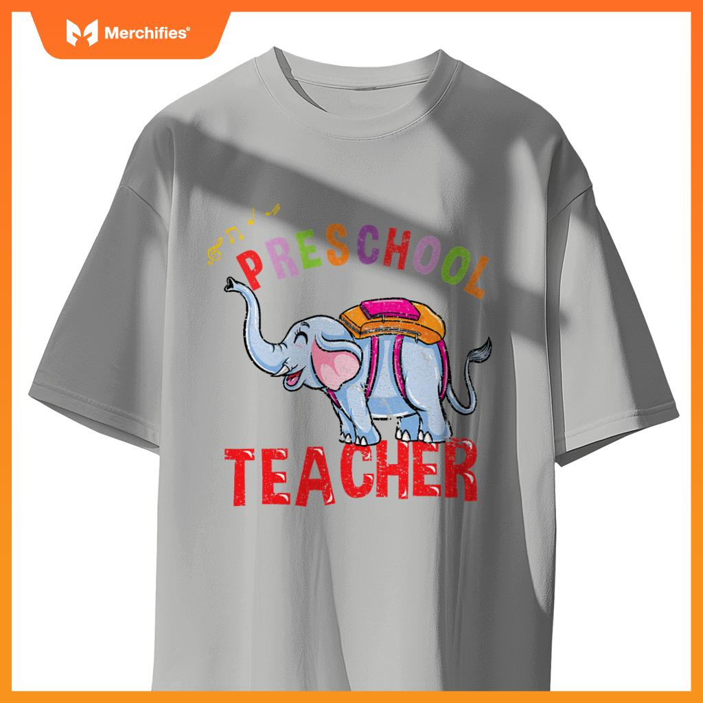 Back to school elephant preschool teacher