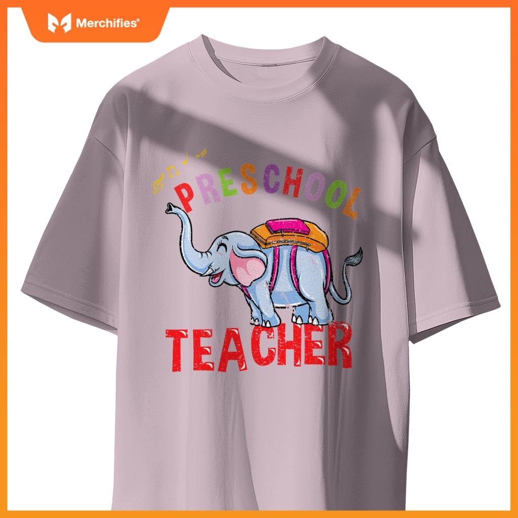 Back to school elephant preschool teacher