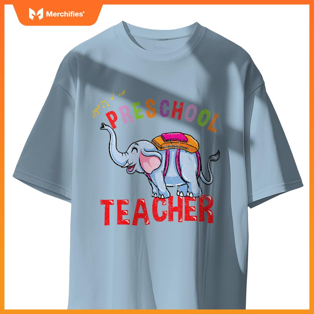 Back to school elephant preschool teacher