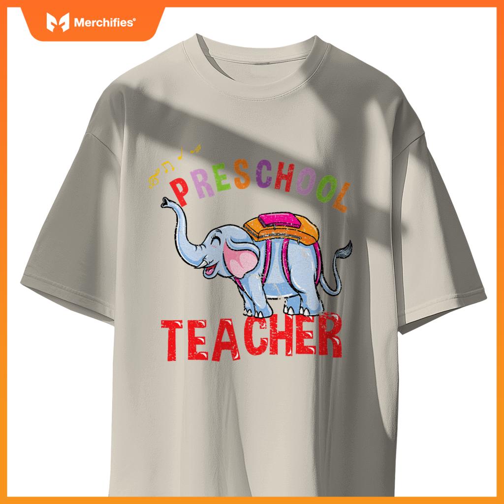 Back to school elephant preschool teacher