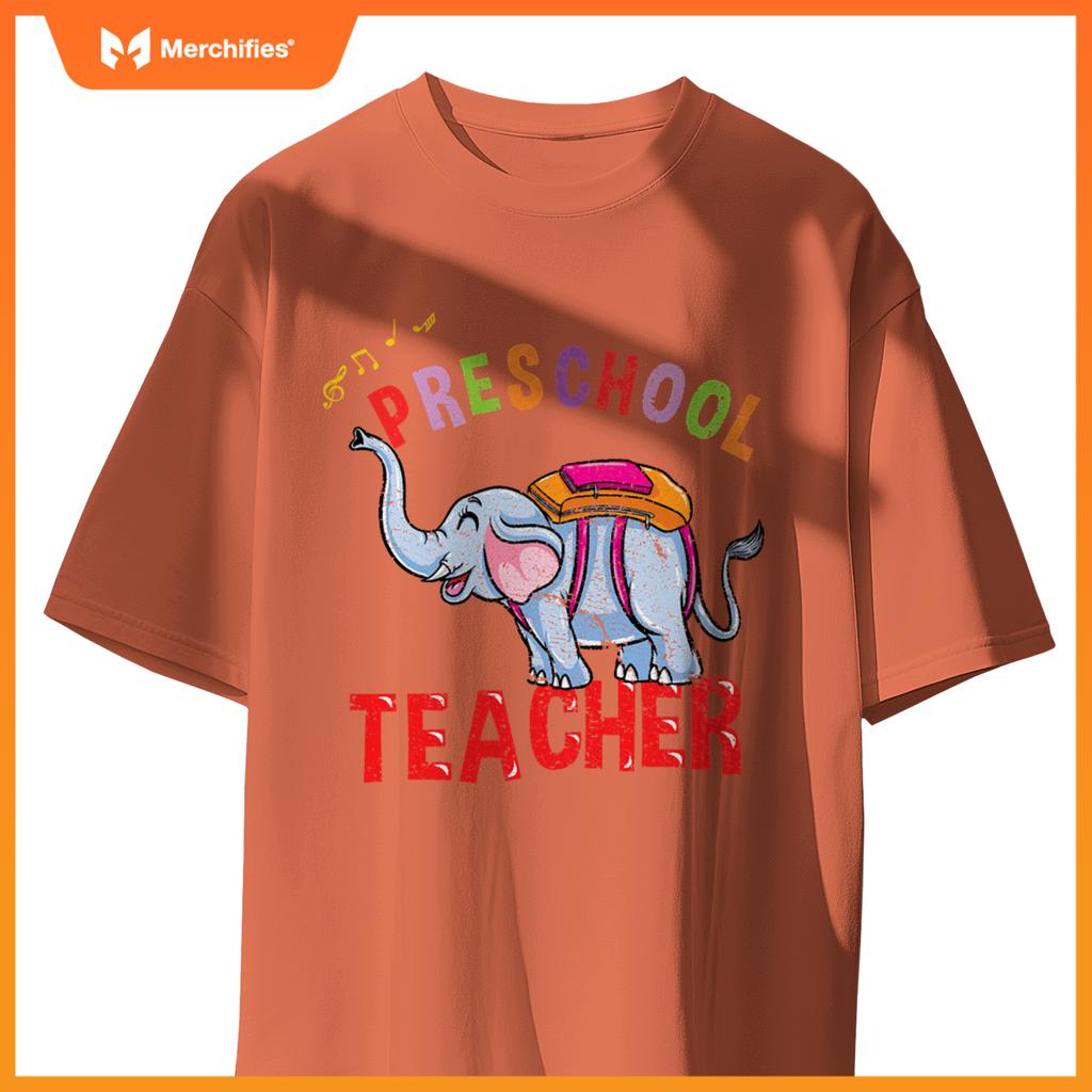 Back to school elephant preschool teacher