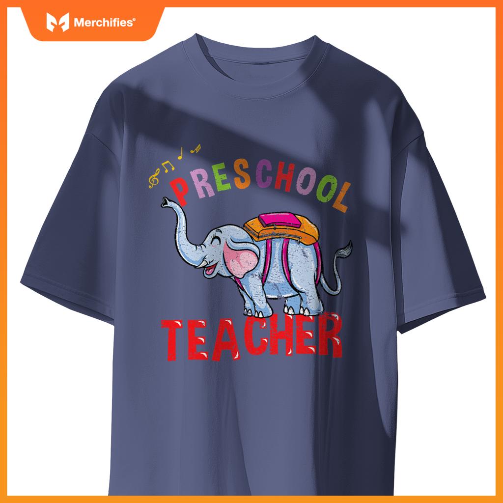Back to school elephant preschool teacher