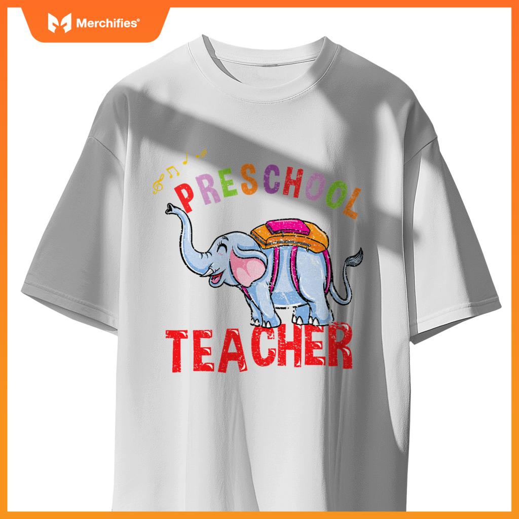 Back to school elephant preschool teacher