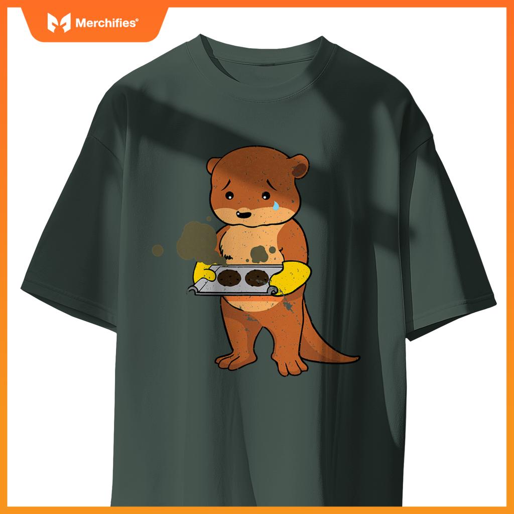 Baking Gone Wrong  Otter Chef Culinary Baker Cook T-Shirt