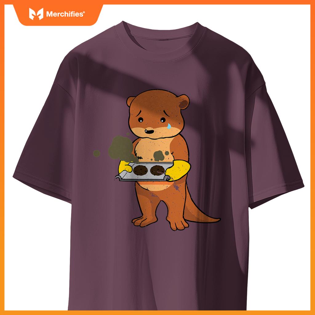 Baking Gone Wrong  Otter Chef Culinary Baker Cook T-Shirt