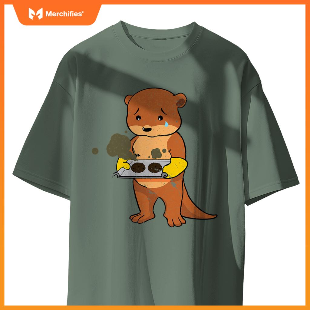 Baking Gone Wrong  Otter Chef Culinary Baker Cook T-Shirt