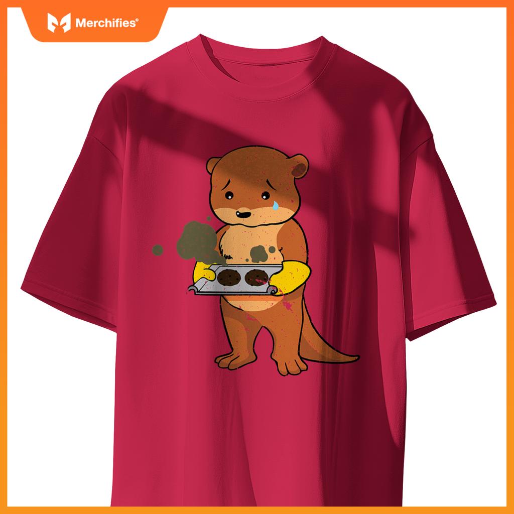 Baking Gone Wrong  Otter Chef Culinary Baker Cook T-Shirt