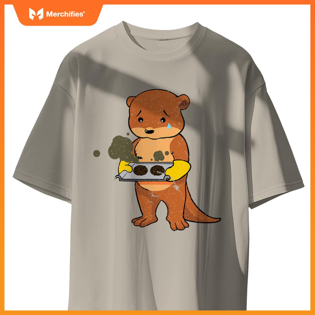 Baking Gone Wrong  Otter Chef Culinary Baker Cook T-Shirt
