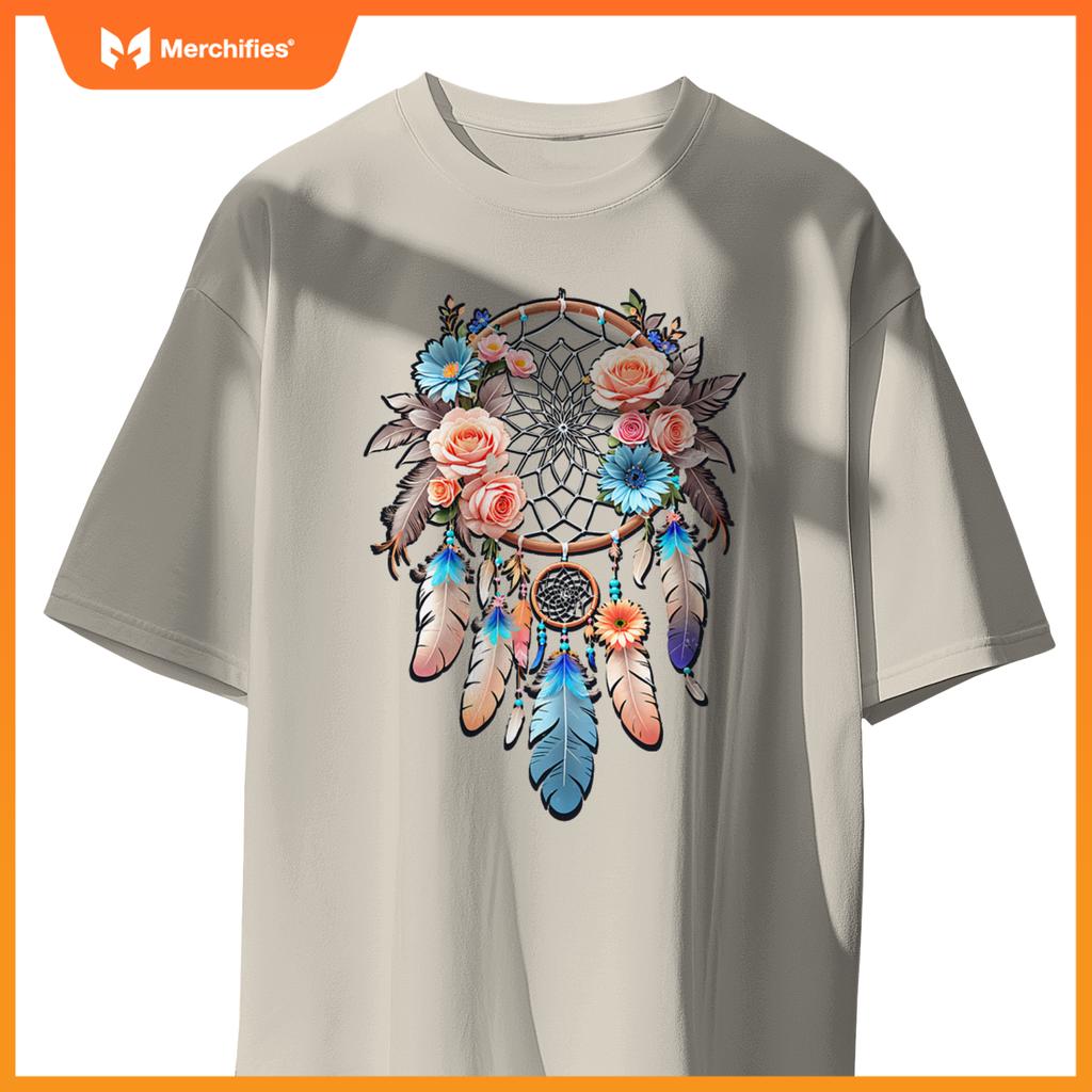 Boho dream catcher native american indian indigenous women T-Shirt